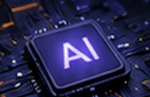 Une puce électronique marquée « AI » sur un circuit imprimé.